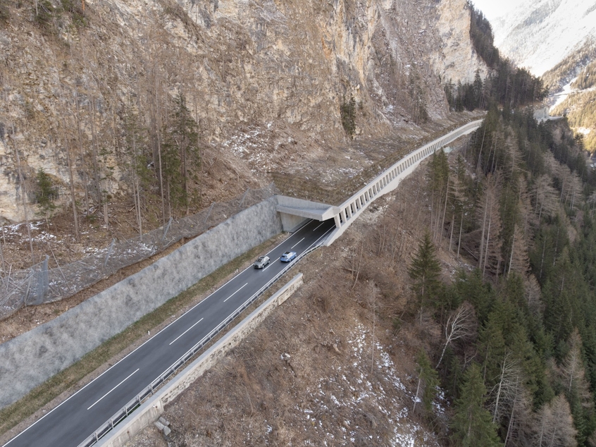 Im Bild eine Visualisierung einer Straßenbaustelle.